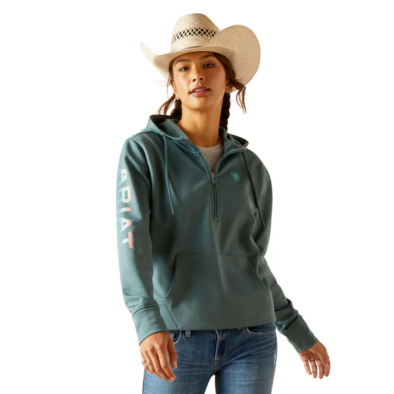 Ariat Women's Tek Hoodie 1/2 Zip Hoodie - North Atlantic