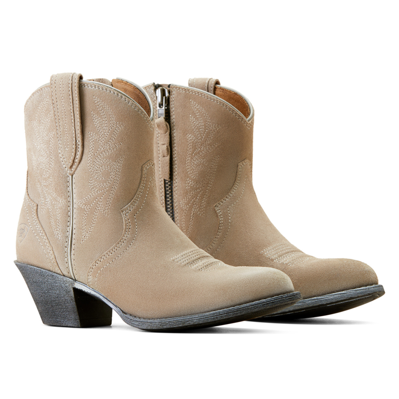 Ariat Women's Harlan Western Boot - Granite Grey Suede-3