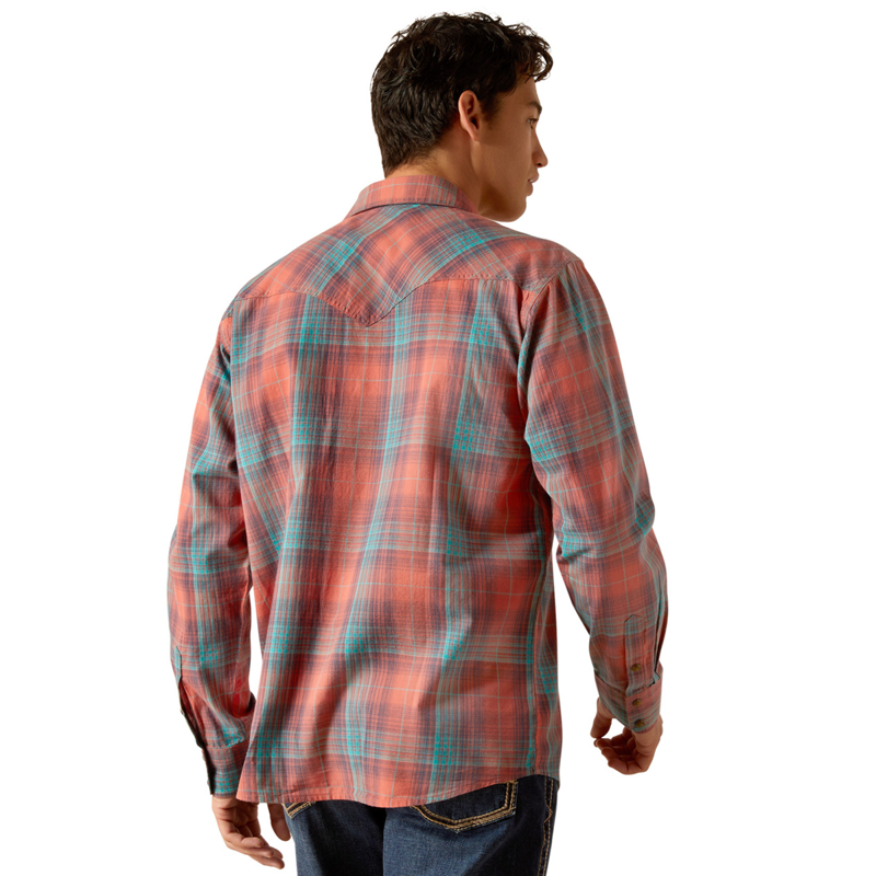 Ariat Men's Hernan Retro Snap Shirt - Burnt Sienna-1