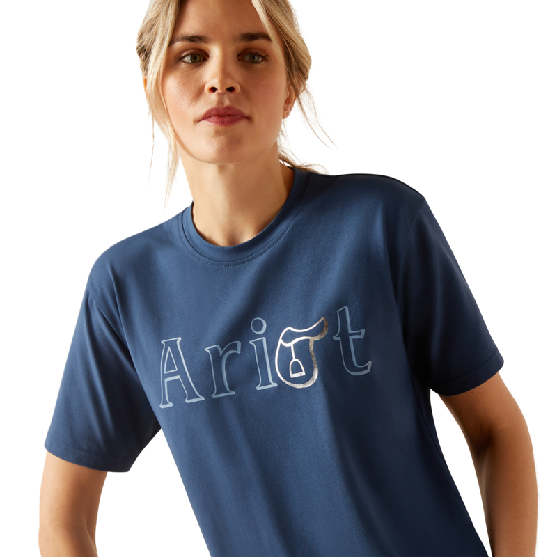Ariat Women's Boyfriend T-Shirt - Dark Denim-2