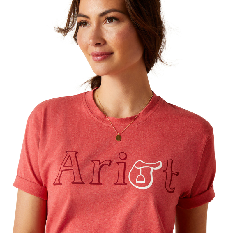 Ariat Women's Boyfriend T-Shirt - Heather Baked Apple-2