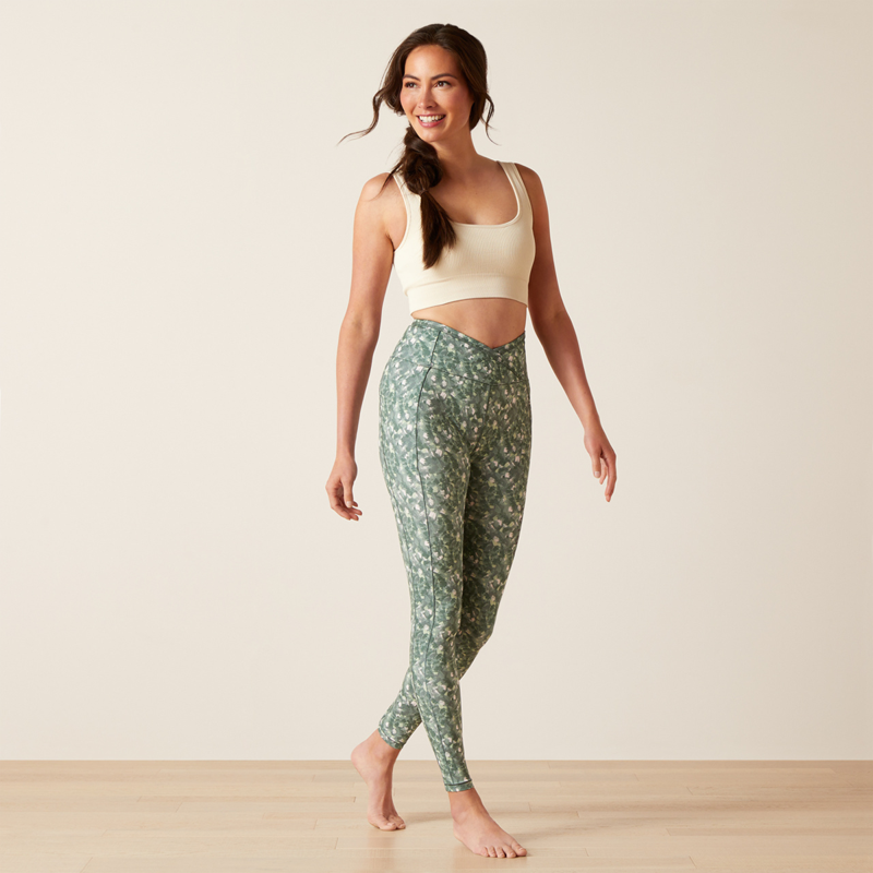 Ariat Women's Eos Etch Half Grip Tights - Brush Stroke-4