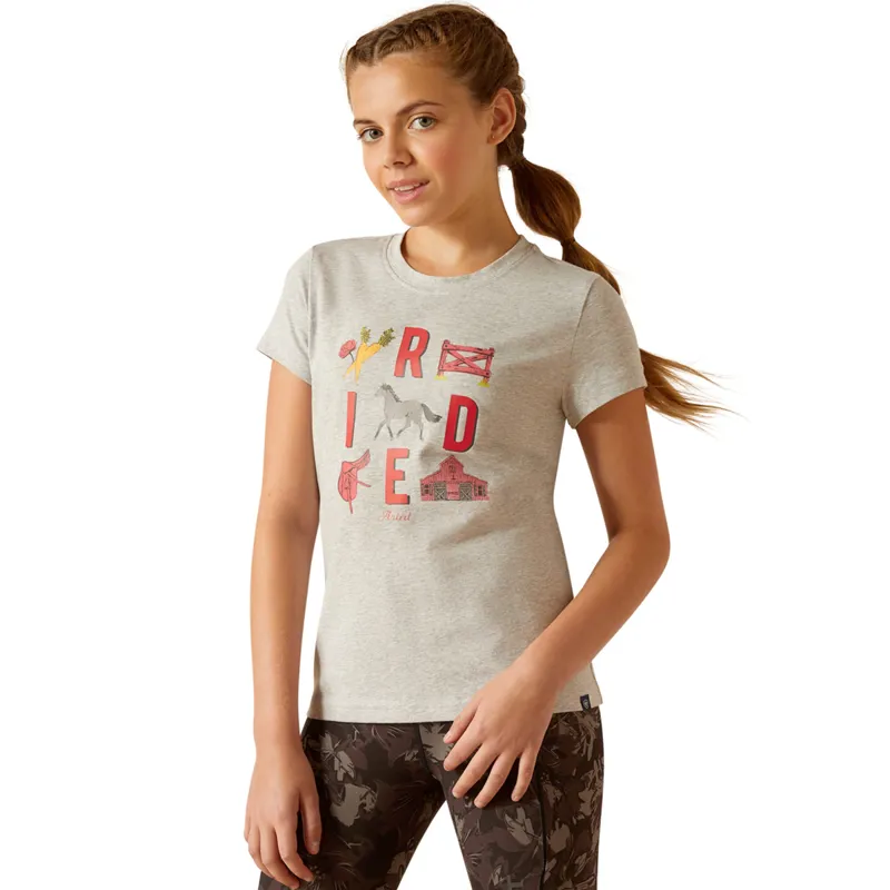 Ariat Youth Iconic Ride T-Shirt - Heather Grey