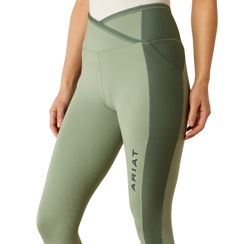 Ariat Women's Eos Chic Half Grip Tights - Lily Pad-1