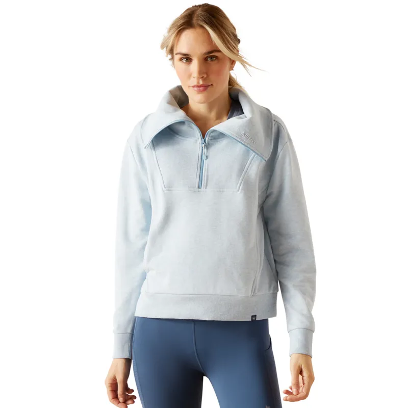 Ariat Women's Fern 1/2 Zip Sweatshirt - Heathered Glacier Lake