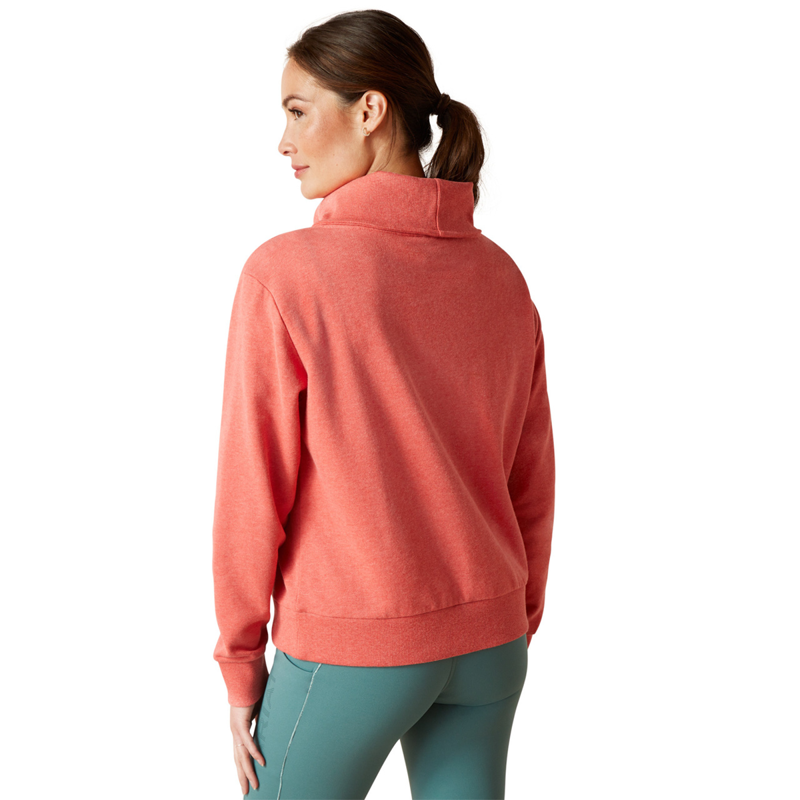 Ariat Women's Fern 1/2 Zip Sweatshirt - Heathered Baked Apple-1