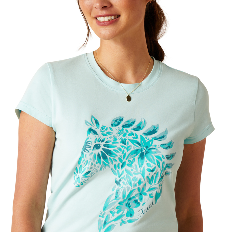 Ariat Women's Floral Mosaic T-Shirt - Plume-2