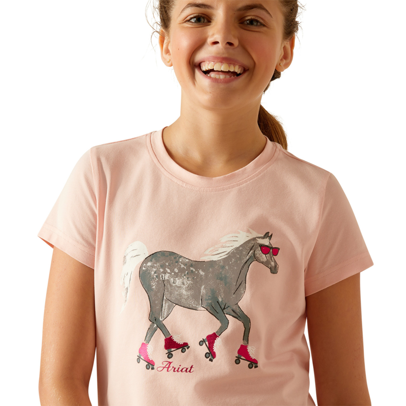 Ariat Youth Roller Pony T-Shirt - Blushing Rose-2
