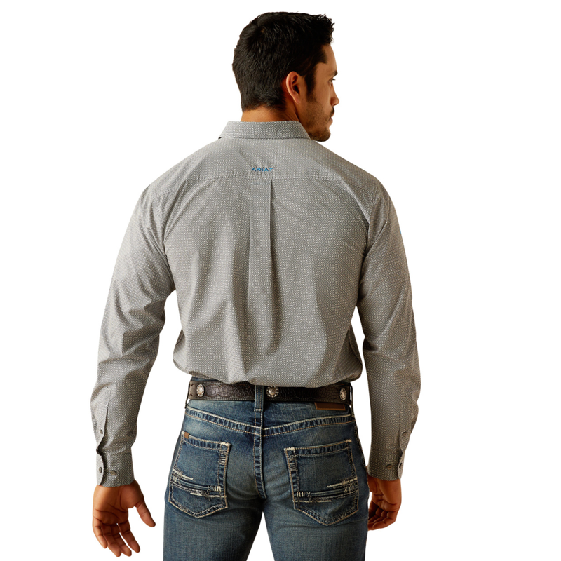 Ariat Men's Team Gareth Fitted Shirt - Beige-1