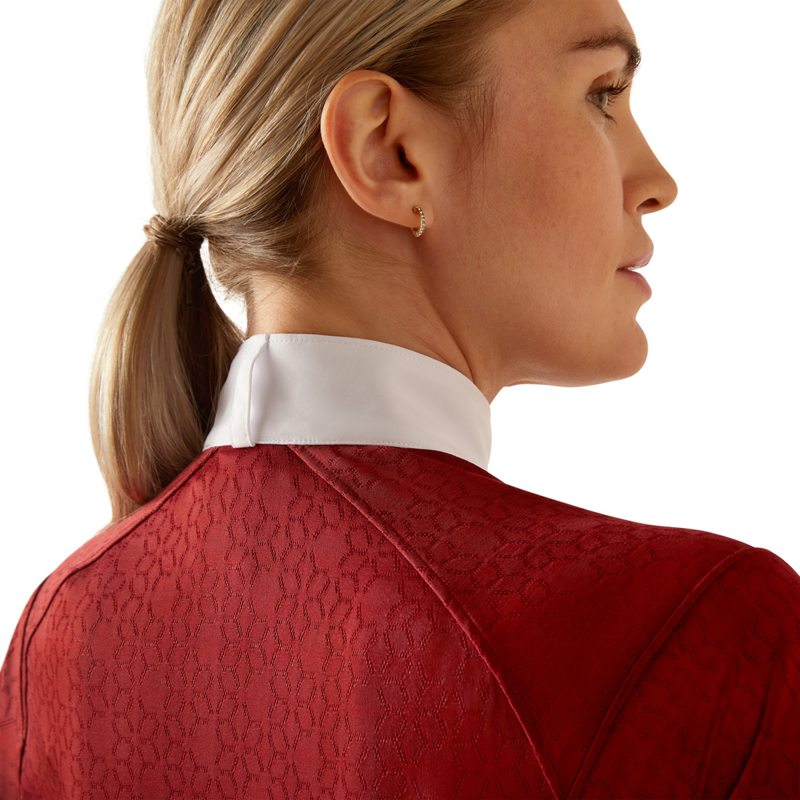 Ariat Women's Showstopper Show Shirt - Sun-Dried Tomato-2