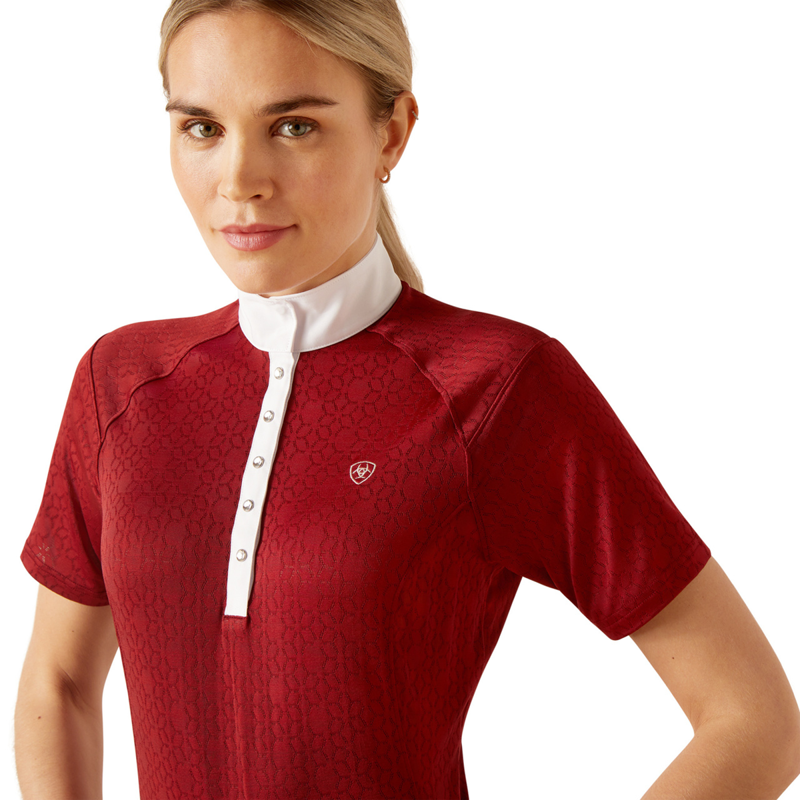 Ariat Women's Showstopper Show Shirt - Sun-Dried Tomato-3