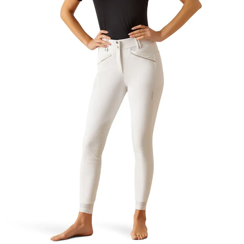 Ariat Women's Tri Factor Grace Knee Patch Breech - White