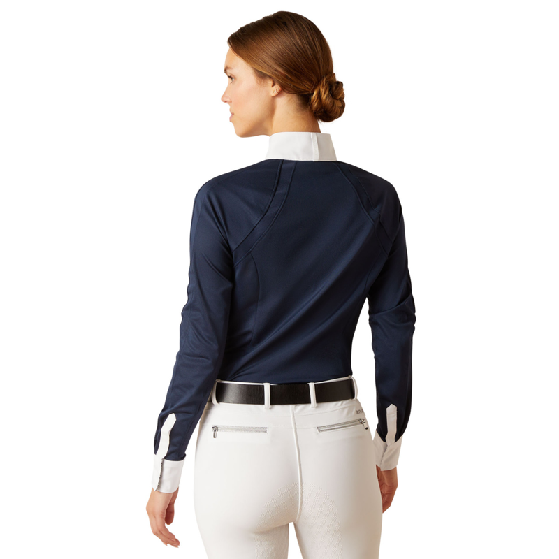 Ariat Women's Sunstopper 3.0 Pro Show Shirt - Navy/Trace-1