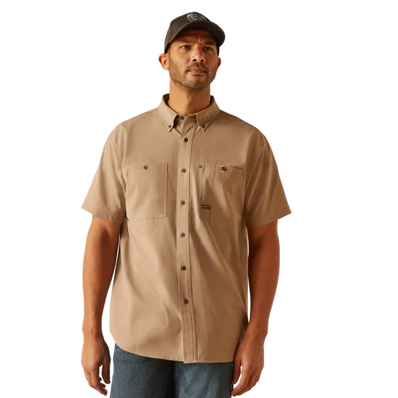 Ariat Men's Rebar Made Tough 360 Airflow Work Shirt - Rebar Khaki