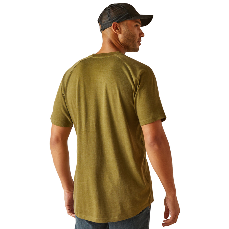 Ariat Men's Rebar Cotton Strong T-Shirt - Lichen Heather-1