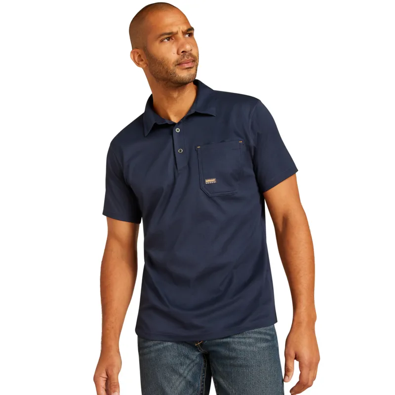 Ariat Men's Rebar Foreman Polo - Navy