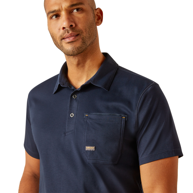 Ariat Men's Rebar Foreman Polo - Navy-2