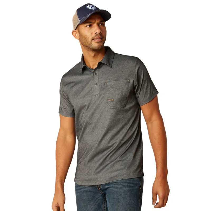 Ariat Men's Rebar Foreman Polo - Charcoal Heather