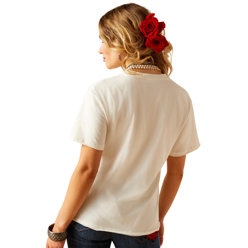 Ariat Women's Happy Trails Rodeo Quincy T-Shirt - Vanilla Ice-1