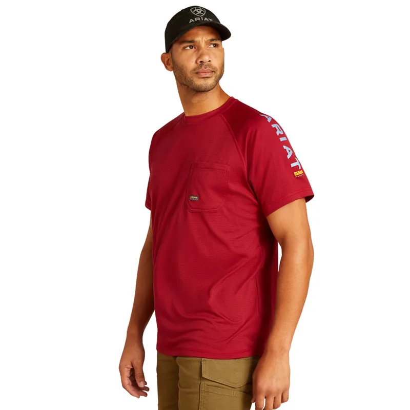 Ariat Men's Rebar Heat Fighter T-Shirt - Tibetan Red