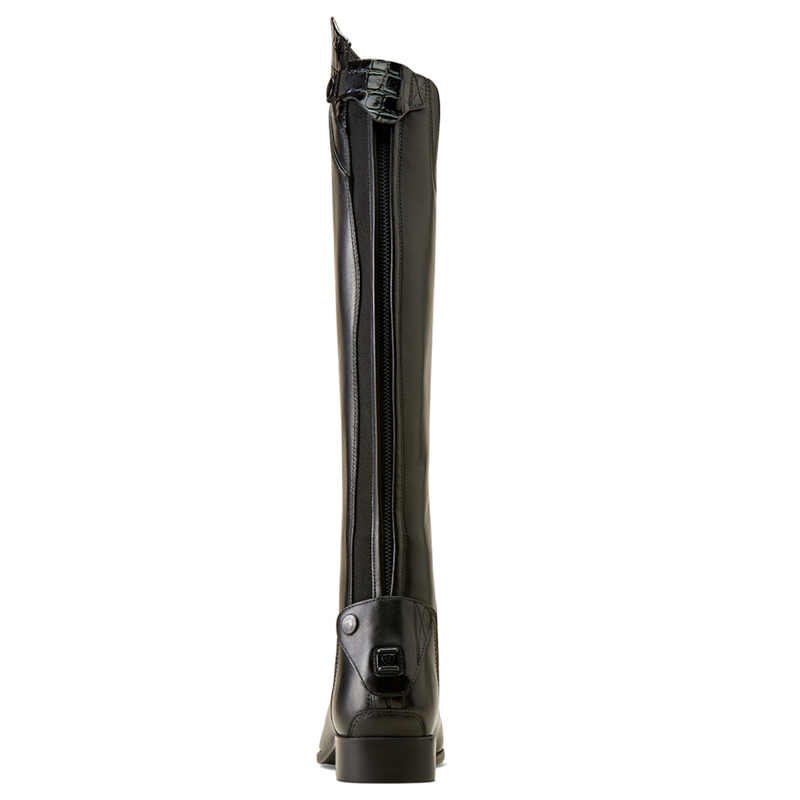 Ariat Women's Palisade Show Tall Riding Boot Reg Calf - Black/Black Croc Print-4