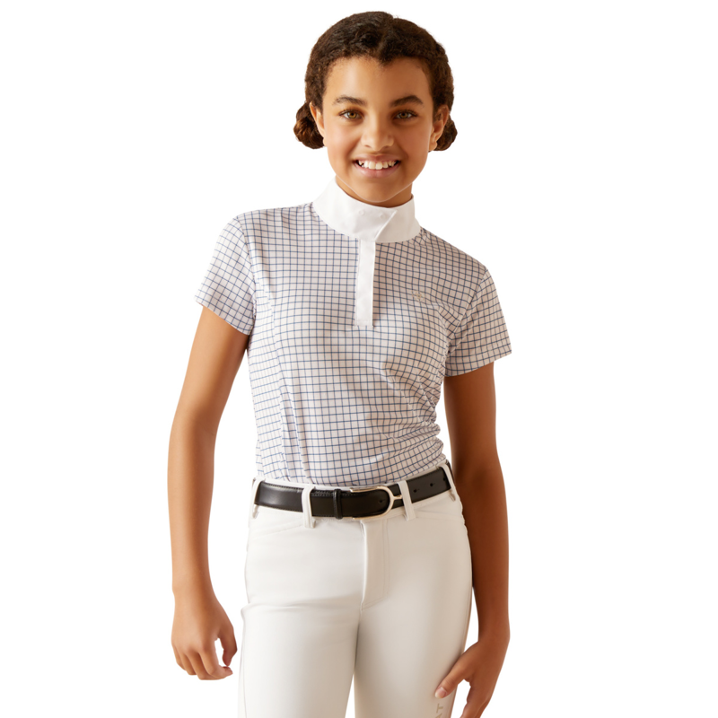 Ariat Youth Aptos Show Shirt - Blushing Rose Check