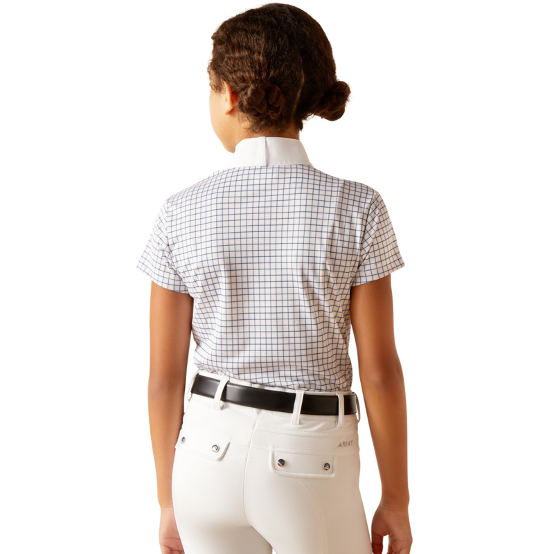 Ariat Youth Aptos Show Shirt - Blushing Rose Check-1