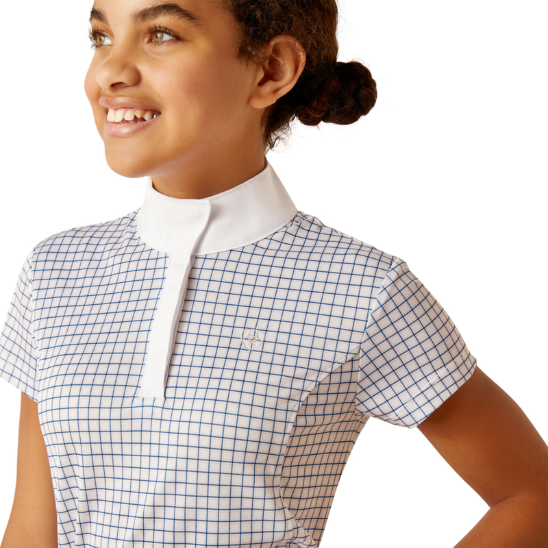 Ariat Youth Aptos Show Shirt - Blushing Rose Check-2