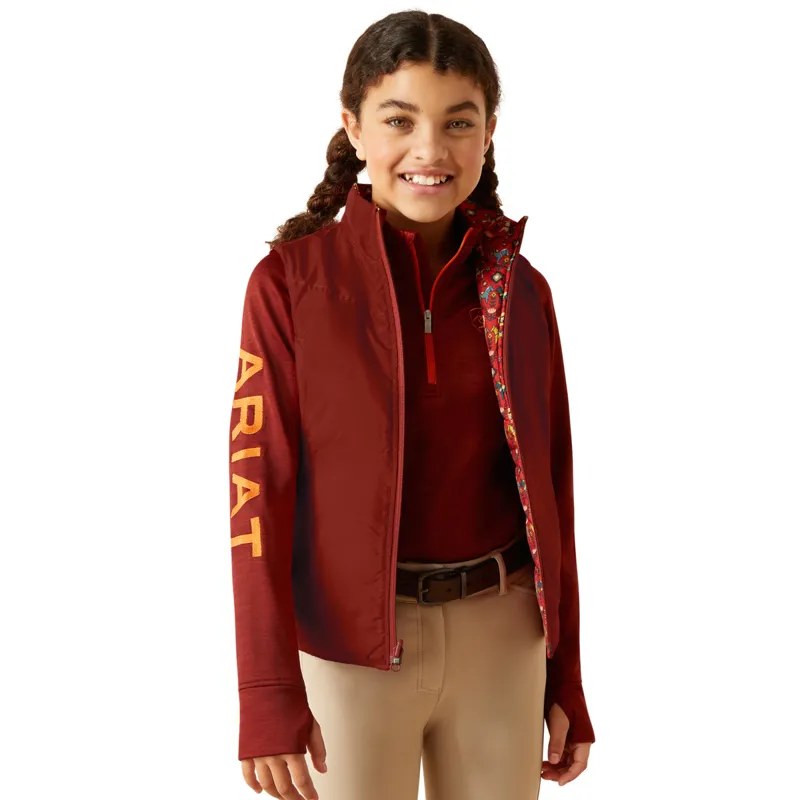 Ariat Youth Bella Reversible Insulated Gilet - Dala Horse/Arctic