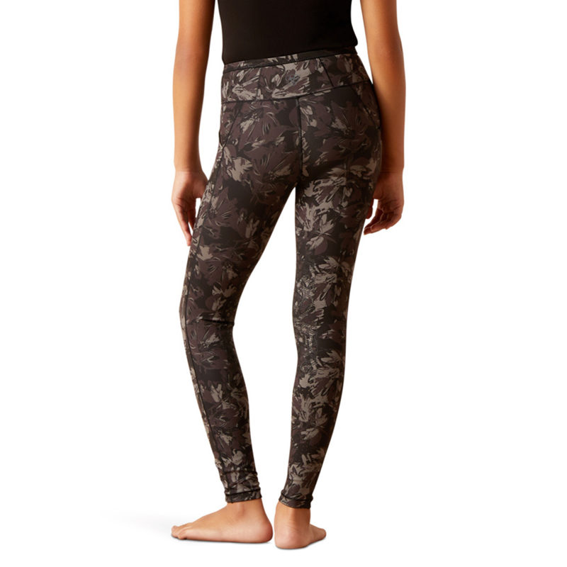 Ariat Youth Eos Etch Half Grip Tights - Exploded Black Floral-1