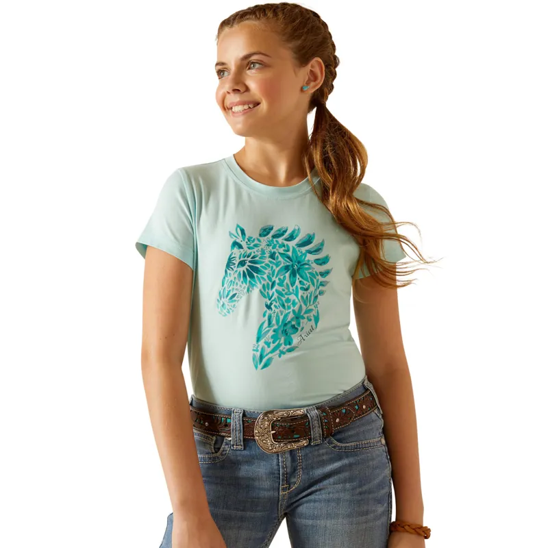 Ariat Youth Floral Mosaic T-Shirt - Plume