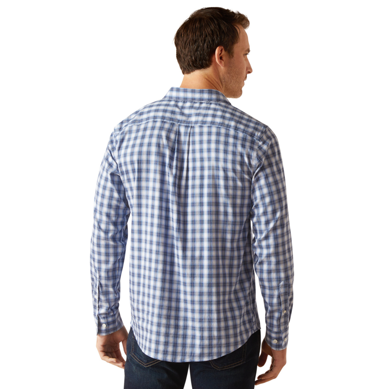 Ariat Men's Napa Shirt - Ice Blue Plaid-1