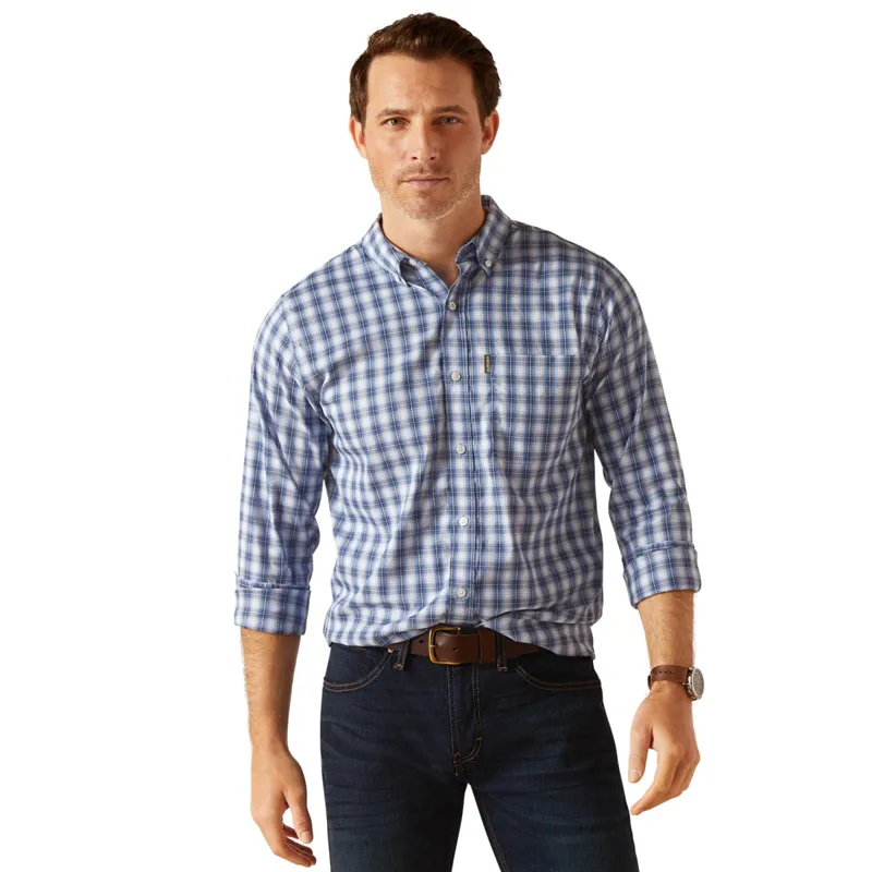 Ariat Men's Napa Shirt - Ice Blue Plaid