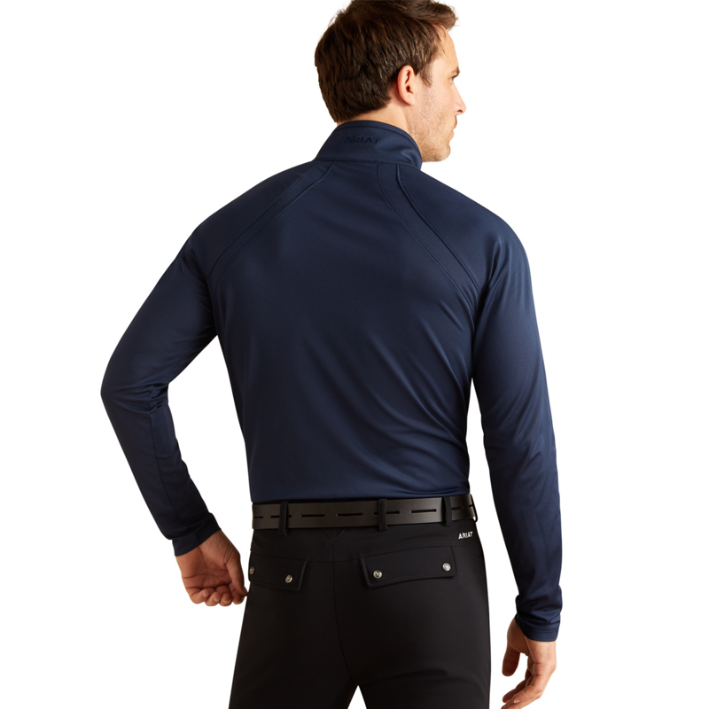 Ariat Men's Sunstopper 3.0 1/4 Zip Base Layer - Navy Eclipse-1