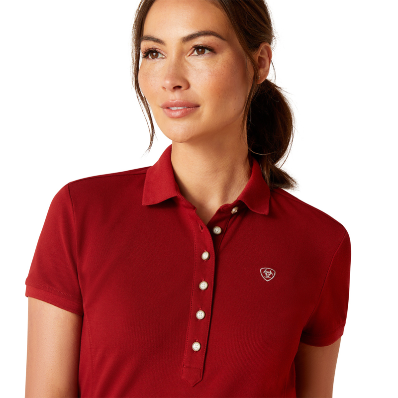 Ariat Women's Prix 2.0 Polo - Sun-Dried Tomato-2