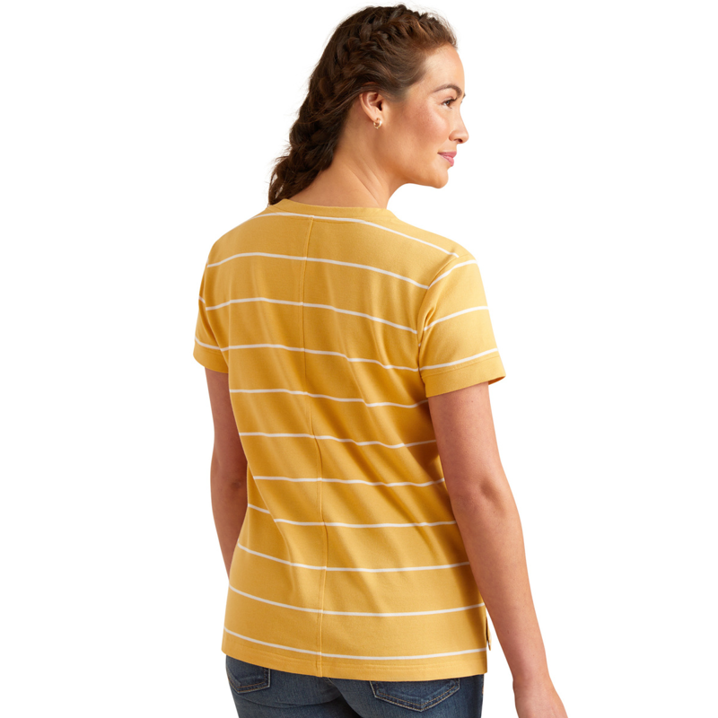 Ariat Women's Fairford T-Shirt - Ochre/White-1