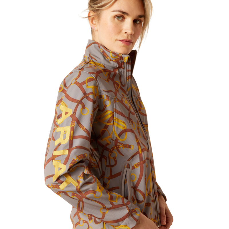 Ariat Women's New Team Softshell Jacket - Zinc Bridle-2