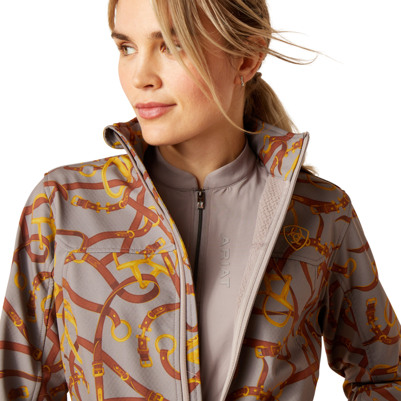 Ariat Women's New Team Softshell Jacket - Zinc Bridle-3