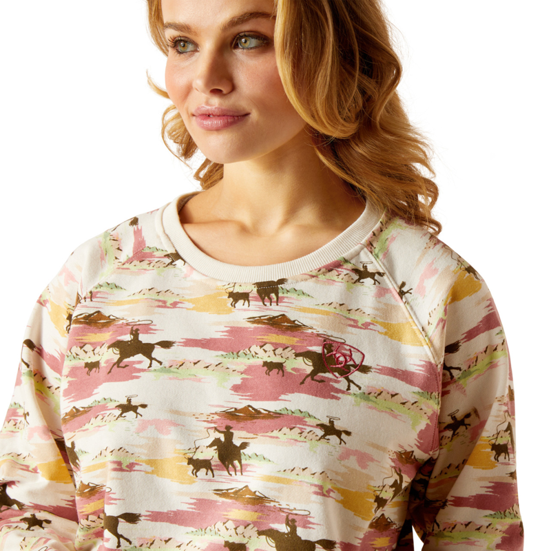 Ariat Women's Hawaiian Sweatshirt - Hawaiian Print-2