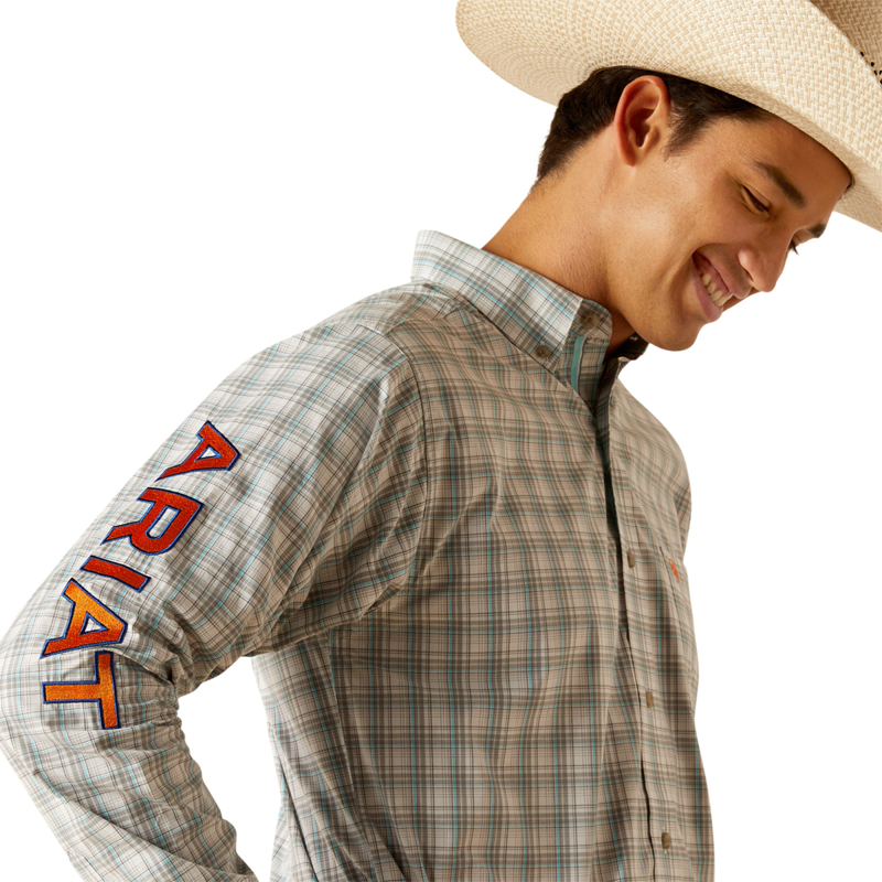 Ariat Men's Pro Series Team Luca Fitted Shirt - Grey-2