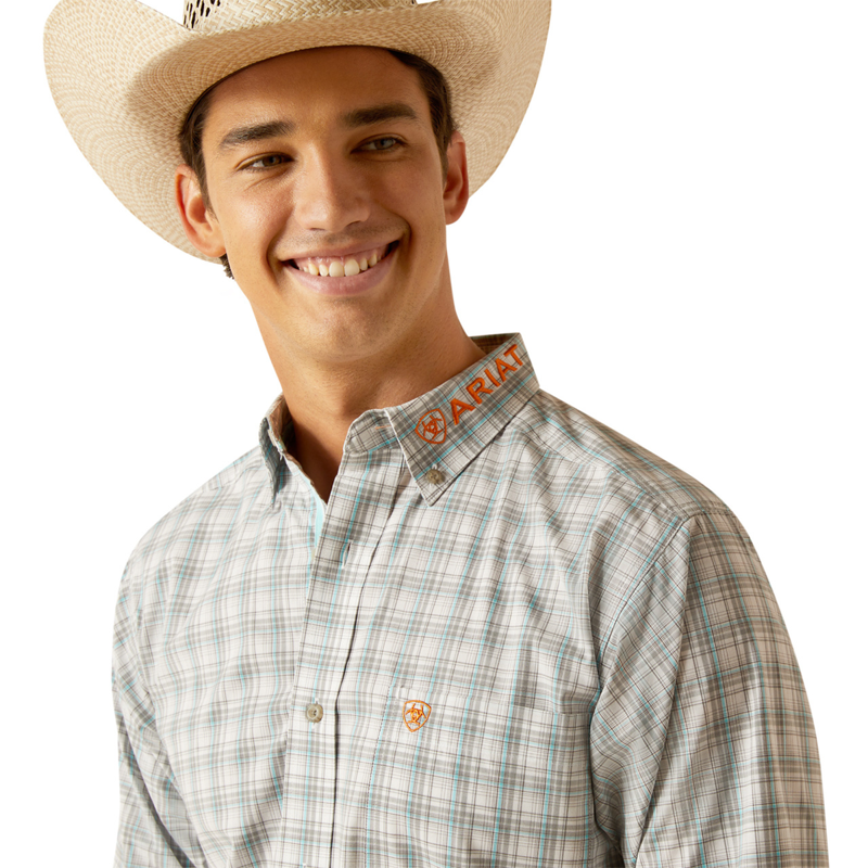 Ariat Men's Pro Series Team Luca Fitted Shirt - Grey-3