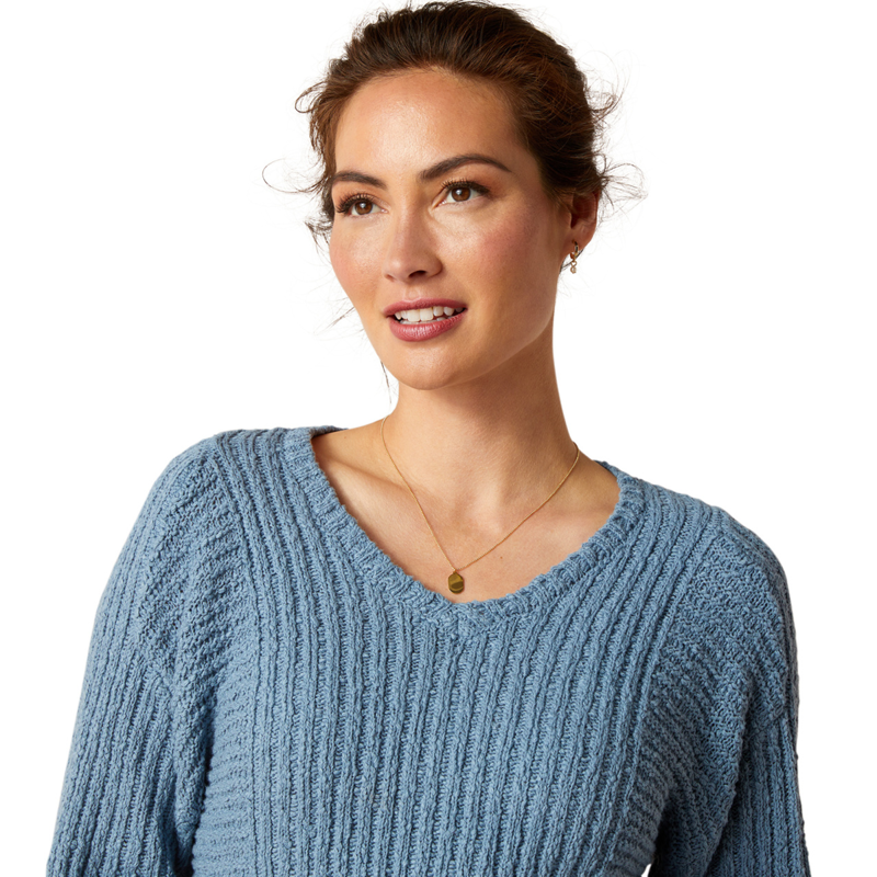 Ariat Women's Daneway Sweater - Blue Shadow-2