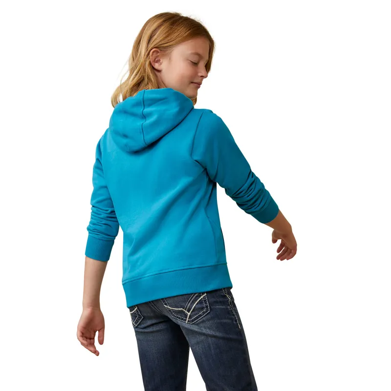 Ariat Youth 3D Logo 2.0 Hoodie - Mosaic Blue-1