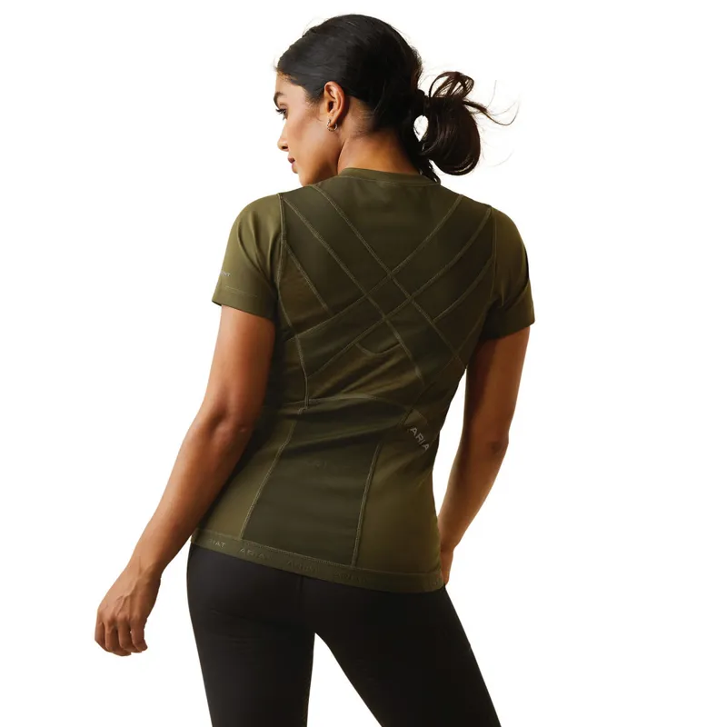 Ariat Women's Ascent Crew Short Sleeve Baselayer - Relic-1