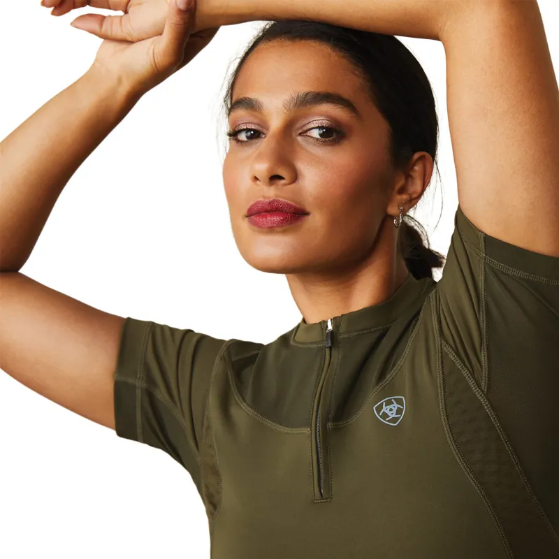 Ariat Women's Ascent Crew Short Sleeve Baselayer - Relic-2