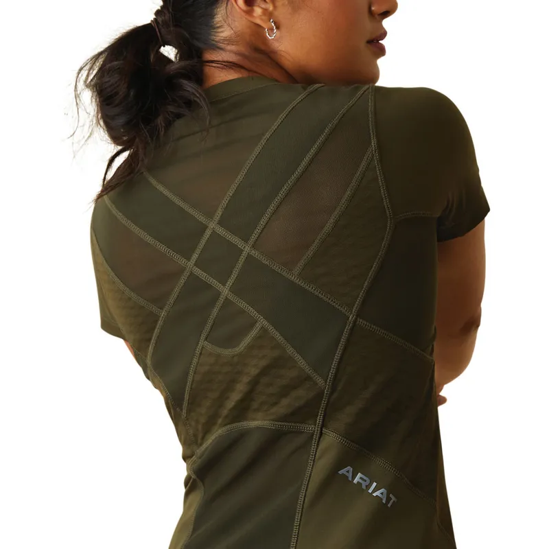 Ariat Women's Ascent Crew Short Sleeve Baselayer - Relic-3