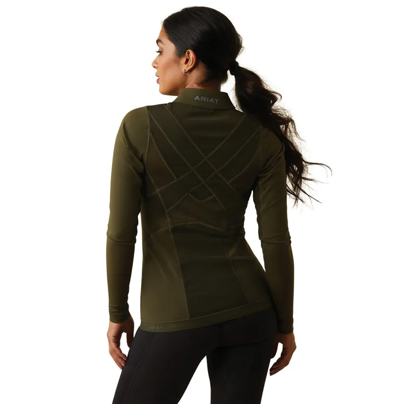 Ariat Women's Ascent 1/4 Zip Baselayer - Relic-1
