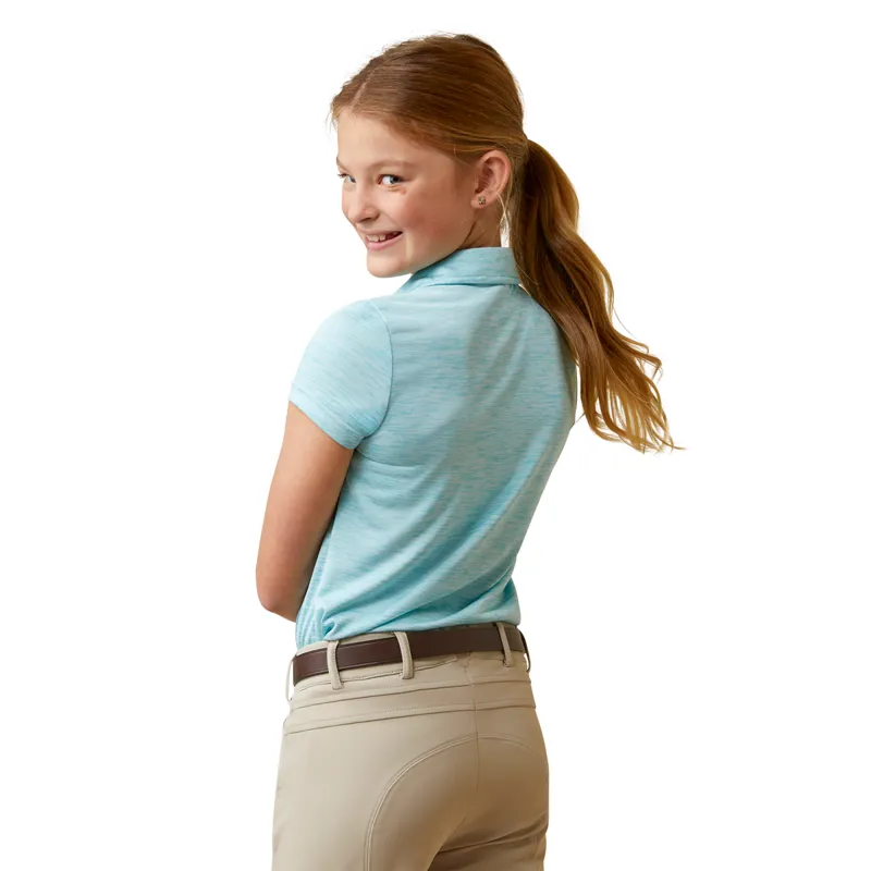 Ariat Youth Laguna Polo - Heather Maui Blue-1