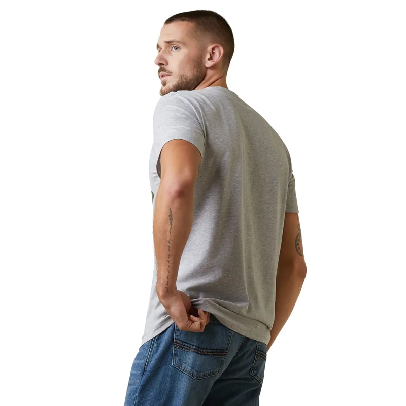 Ariat Men's Vertical Logo T-Shirt - Heather Grey-1