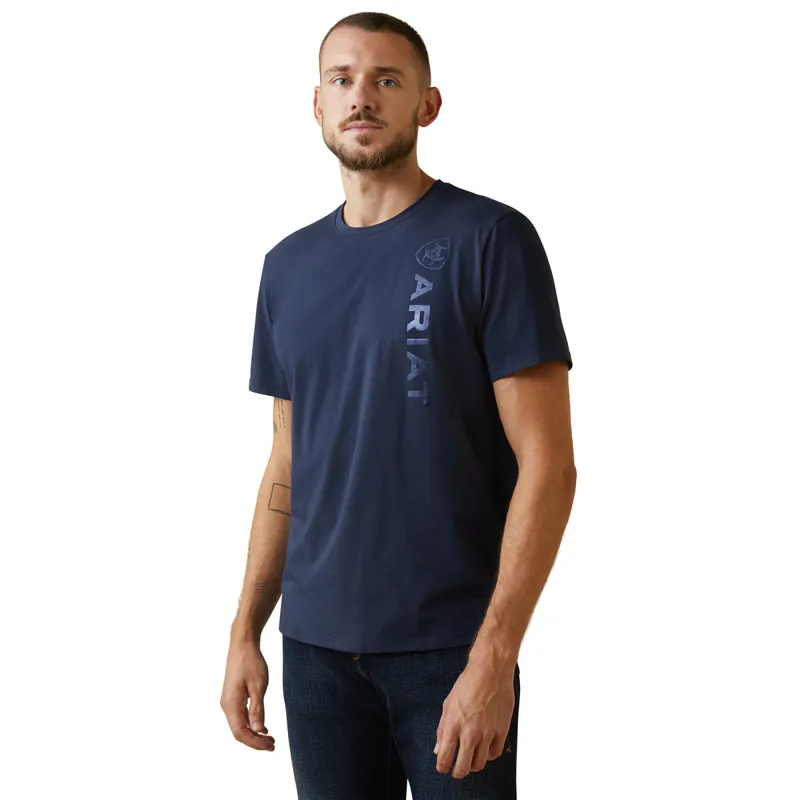 Ariat Men's Vertical Logo T-Shirt - Navy